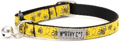 The Worthy Dog Bzzz! Cat Collar, Yellow 9 to 11-in neck, 1/2-in wide