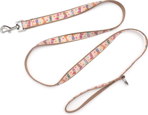 Show full view: The Worthy Dog Wild Wild West Dog Leash, Beige, Large: 5-ft long, 1-in wide slide 3 of 4