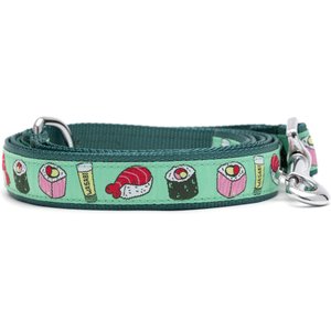 The Worthy Dog Sushi Dog Leash, Green, Small: 5-ft long, 5/8-in wide