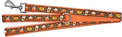 The Worthy Dog Pumpkin Spice Dog Leash, Brown, Large: 5-ft long, 1-in wide slide 2 of 3