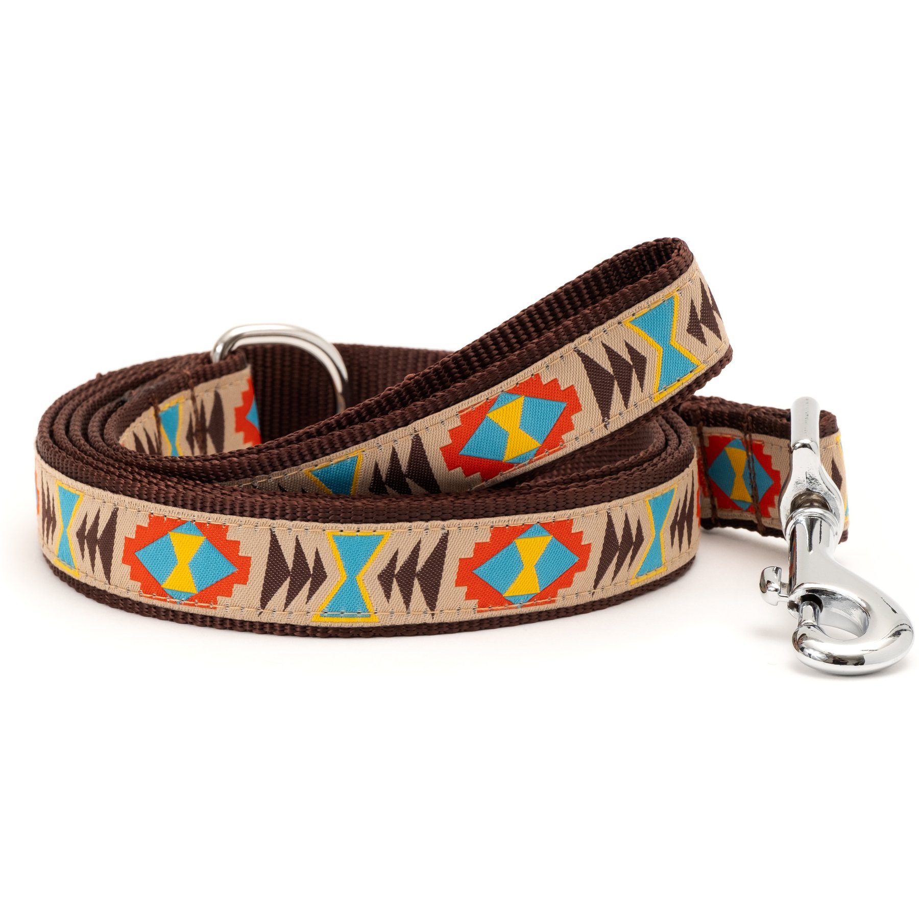 The Worthy Dog Santa Fe Dog Leash, Brown, Large: 5-ft long, 1-in wide