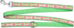 The Worthy Dog Preppy Bones Dog Leash, Pink, Small: 5-ft long, 5/8-in wide slide 2 of 4