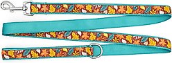 The Worthy Dog Falling Leaves Dog Leash, Red, Small: 5-ft long, 5/8-in wide slide 2 of 3