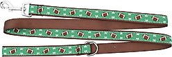 The Worthy Dog Football Field Dog Leash, Green, Large: 5-ft long, 1-in wide slide 2 of 3