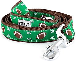 The Worthy Dog Football Field Dog Leash, Green, Small: 5-ft long, 5/8-in wide