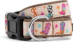 The Worthy Dog Wild Wild West Dog Collar, Beige, Small: 8 to 14-in neck, 5/8-in wide