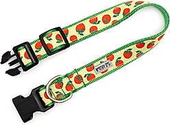 The Worthy Dog Tomatoes Dog Collar, Green, Large: 14 to 20-in neck, 1-in wide slide 2 of 4