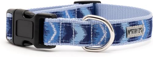 Show full view: The Worthy Dog Ombre Dog Collar, Blue, Medium: 11 to 17-in neck, 1-in wide slide 3 of 4