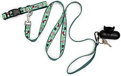The Worthy Dog Sushi Dog Collar, Green, Small: 8 to 14-in neck, 5/8-in wide slide 2 of 3
