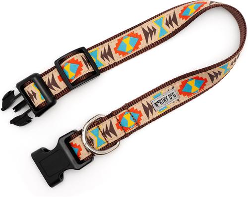 Show full view: The Worthy Dog Santa Fe Dog Collar, Brown, Large: 14 to 20-in neck, 1-in wide slide 4 of 4