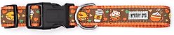 The Worthy Dog Pumpkin Spice Dog Collar, Brown, X-Small: 5 to 11-in neck, 1/2-in wide slide 2 of 3
