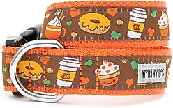 The Worthy Dog Pumpkin Spice Dog Collar, Brown, Large: 14 to 20-in neck, 1-in wide