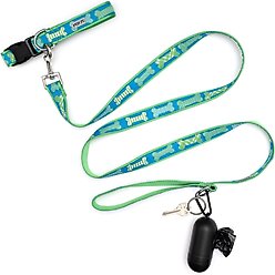 The Worthy Dog Preppy Bones Dog Collar, Blue, Small: 8 to 14-in neck, 5/8-in wide slide 2 of 5