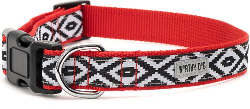 Show full view: The Worthy Dog Kilim Dog Collar, Black, X-Large: 17 to 23-in neck, 1-in wide slide 3 of 3