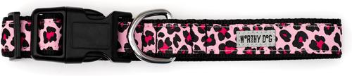 Show full view: The Worthy Dog Leopard Dog Collar, Pink, Large: 14 to 20-in neck, 1-in wide slide 3 of 4