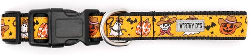 Show full view: The Worthy Dog Howdyween Dog Collar, Orange, X-Large: 17 to 23-in neck, 1-in wide slide 3 of 3