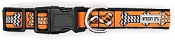 The Worthy Dog Halloween Bones Dog Collar, Orange, Small: 8 to 14-in neck, 5/8-in wide slide 2 of 3