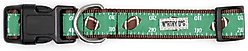The Worthy Dog Football Field Dog Collar, Green, Large: 14 to 20-in neck, 1-in wide slide 2 of 3