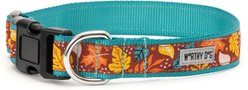The Worthy Dog Falling Leaves Dog Collar, Red, Small: 8 to 14-in neck, 5/8-in wide slide 2 of 3