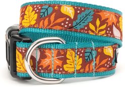 The Worthy Dog Falling Leaves Dog Collar, Red, X-Small: 5 to 11-in neck, 1/2-in wide