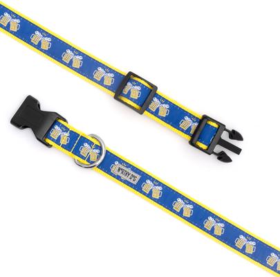 Show full view: The Worthy Dog Cheers! Dog Collar, Blue, Medium: 11 to 17-in neck, 1-in wide slide 3 of 6