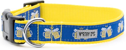 Show full view: The Worthy Dog Cheers! Dog Collar, Blue, Medium: 11 to 17-in neck, 1-in wide slide 4 of 6
