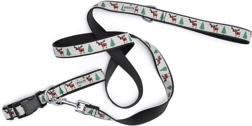 Show full view: The Worthy Dog Buffalo Moose Dog Collar, Gray, X-Small: 5 to 11-in neck, 1/2-in wide slide 3 of 3