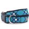 Show in main carousel: The Worthy Dog Bias Plaid Dog Collar, Blue, Large: 14 to 20-in neck, 1-in wide slide 1 of 5