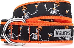 The Worthy Dog BOOS! Dog Collar, Black, Large: 14 to 20-in neck, 1-in wide
