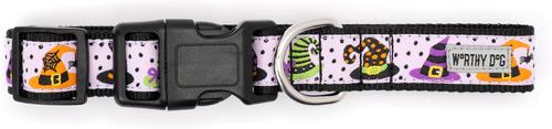 Show full view: The Worthy Dog Bewitched Dog Collar, Purple, Medium: 11 to 17-in neck, 1-in wide slide 3 of 3