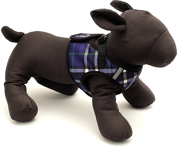 Show full view: The Worthy Dog Plaid Sidekick Dog Harness, Purple, Large: 21 to 24-in chest slide 3 of 3