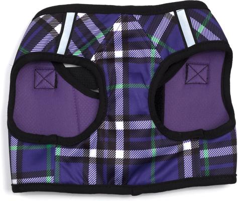 Show full view: The Worthy Dog Plaid Sidekick Dog Harness, Purple, Small: 15 to 18-in chest slide 2 of 3