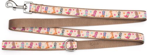 Show full view: The Worthy Dog Wild Wild West Dog Leash, Beige, Large: 5-ft long, 1-in wide slide 2 of 4