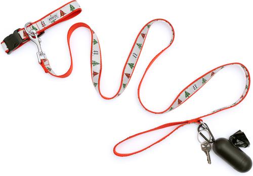 Show full view: The Worthy Dog Woodlands Dog Collar, Gray, X-Small: 5 to 11-in neck, 1/2-in wide slide 6 of 6