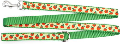 Show full view: The Worthy Dog Tomatoes Dog Leash, Green, Large: 5-ft long, 1-in wide slide 3 of 4