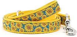 The Worthy Dog Sunflowers Dog Leash, Blue, Small: 5-ft long, 5/8-in wide