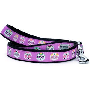 The Worthy Dog Skeletons Dog Leash, Purple, Small: 5-ft long, 5/8-in wide