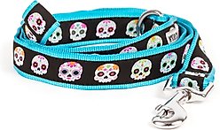 The Worthy Dog Skeletons Dog Leash, Black, Large: 5-ft long, 1-in wide