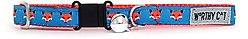 The Worthy Dog Foxy Cat Collar, Blue 9 to 11-in neck, 1/2-in wide