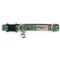 Show in main carousel: The Worthy Dog Football Field Cat Collar, Green 9 to 11-in neck, 1/2-in wide slide 2 of 3