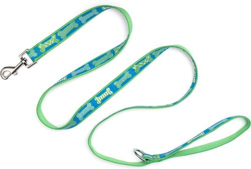 Show full view: The Worthy Dog Preppy Bones Dog Leash, Blue, Large: 5-ft long, 1-in wide slide 2 of 4