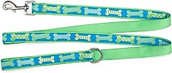 The Worthy Dog Preppy Bones Dog Leash, Blue, Small: 5-ft long, 5/8-in wide slide 2 of 4