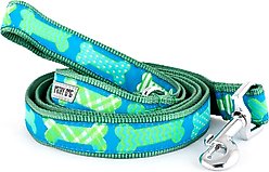 The Worthy Dog Preppy Bones Dog Leash, Blue, Large: 5-ft long, 1-in wide