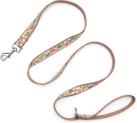 Show full view: The Worthy Dog Mushrooms Dog Leash, Green, Large: 5-ft long, 1-in wide slide 3 of 3