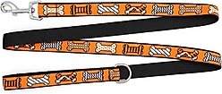 The Worthy Dog Halloween Bones Dog Leash, Orange, Large: 5-ft long, 1-in wide slide 2 of 3