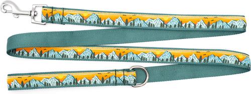 Show full view: The Worthy Dog Mountain Range Dog Leash, Multicolored, Small: 5-ft long, 5/8-in wide slide 2 of 3