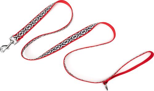 Show full view: The Worthy Dog Kilim Dog Leash, Black, Small: 5-ft long, 5/8-in wide slide 2 of 3