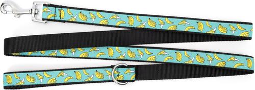 Show full view: The Worthy Dog Go Bananas Dog Leash, Blue, Large: 5-ft long, 1-in wide slide 4 of 4