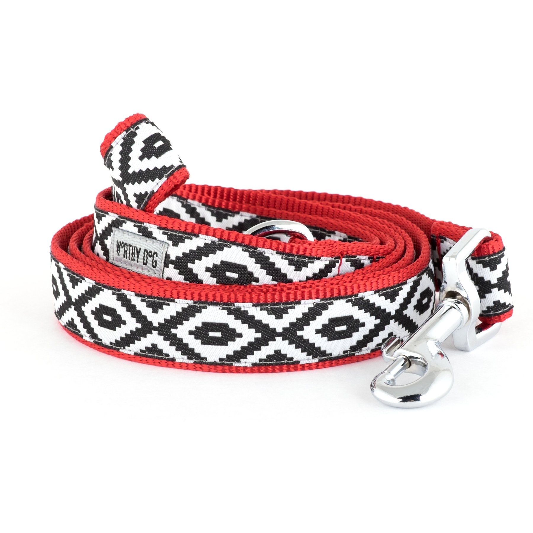The Worthy Dog Kilim Dog Leash, Black, Large: 5-ft long, 1-in wide