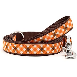 The Worthy Dog Fall Check Dog Leash, Brown, Large: 5-ft long, 1-in wide